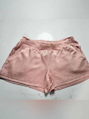 Women's Lightweight Pink Shorts with Elastic Waist